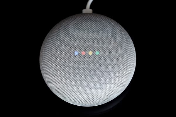 Voice Search: Google Home Mini device